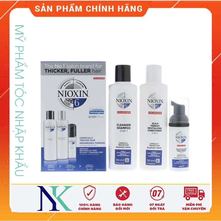 [Hcm]Bộ Dầu Gội Nioxin Trialkit Chống Rụng Tóc ( Hệ Thống 6)