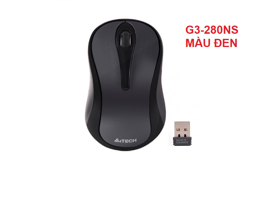 Chuột không dây A4Tech WIRELESS ( G3-280NS ) Màu Đen Chính Hãng