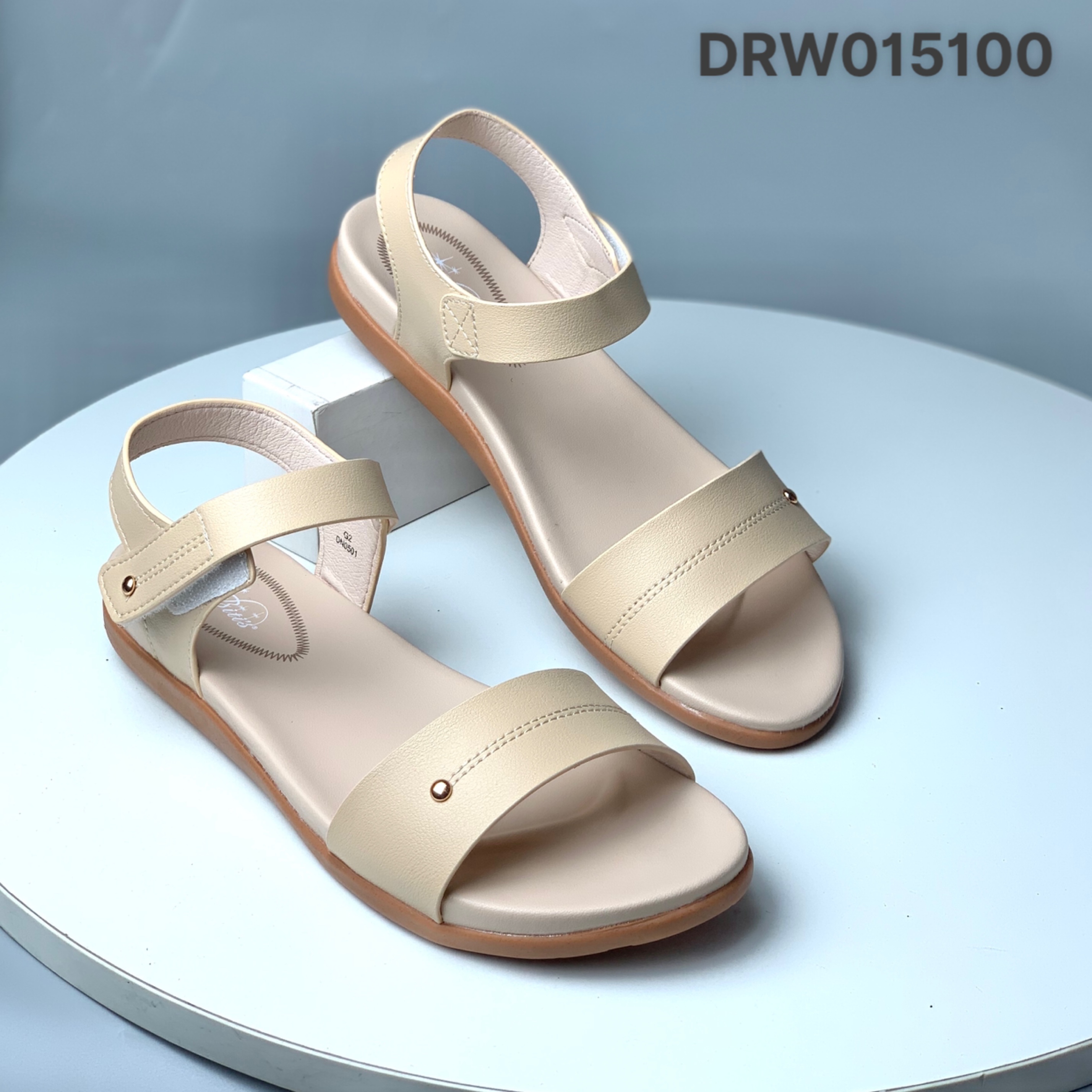 Sandal Bitis nữ - Dép quai hậu  trẻ trung đế bằng quai dán tiện lợi DRW015100