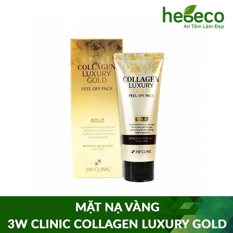 Mặt Nạ Vàng 24K Nâng Cơ Trẻ Hóa Da 3W Clinic Collagen Luxury Gold 100G - Hàn Quốc Cam Kết Hàng Đúng Mô Tả Chất Lượng Đảm Bảo An Toàn Đến Sức Khỏe Người Sử Dụng