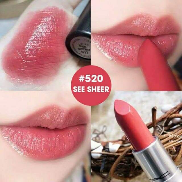 Son Mac - See Sheer 520 - Hồng Đào Nữ Tính – Dòng Lustre