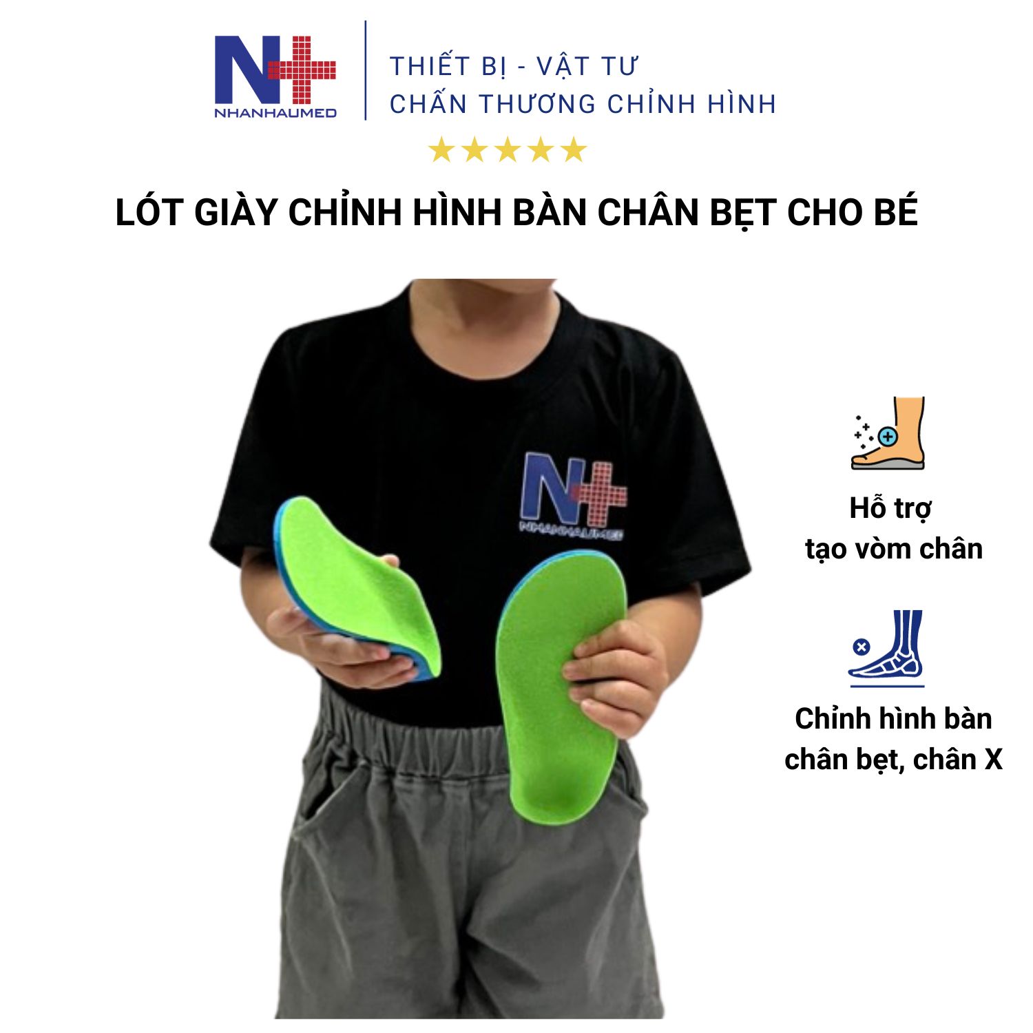 Miếng Lót Bàn Chân Bẹt Cho Bé Giúp Chỉnh Hình Tạo Vòm Bàn Chân Lót Giày Êm Chân