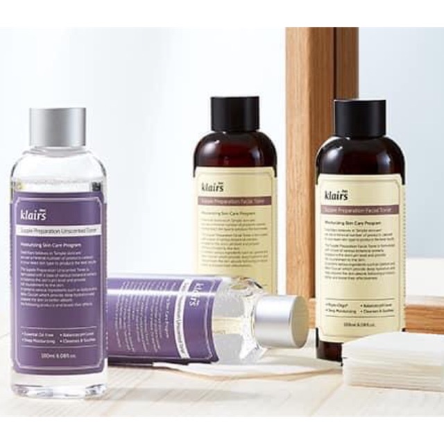 (Sẵn)Nước Hoa Hồng Cấp Ẩm Ngua Mụn Klairs Supple Preparation Unscented Toner (Không Mùi)/ Facial (Có Mùi Thảo Mộc)