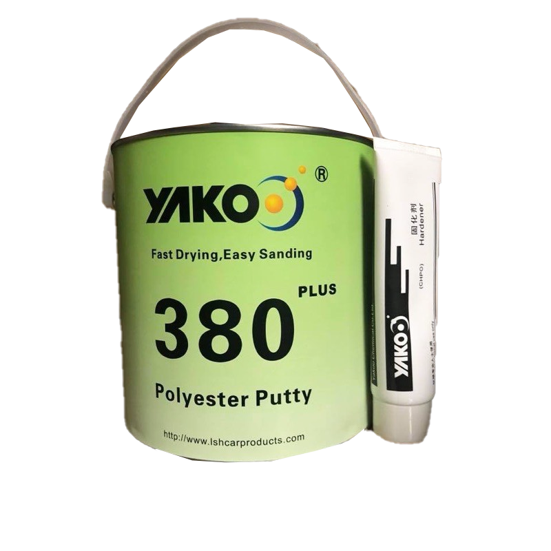 Bột bả matit ô tô xe máy trám trét kim loại  nhựa đa dụng polyester putty yako 380 plus 2 thành phần