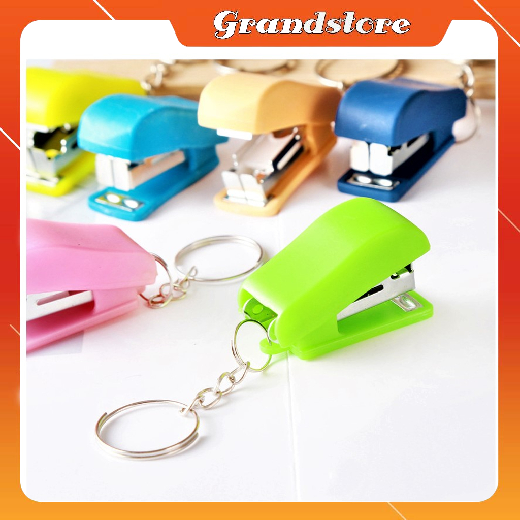Dụng cụ dập ghim giấy bấm kim mini số 10 có móc khóa cute dễ thương máy kẹp ghim giấy đồ bấm gim giấ