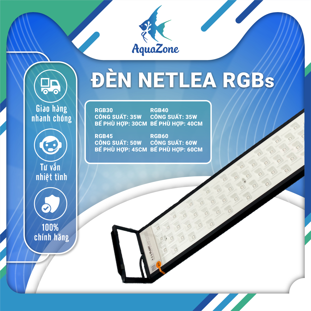 Đèn led NETLEA hệ RGBs dành cho bể thủy sinh đèn led  hiệu ứng ánh sáng cao chip đèn thế hệ mới giúp