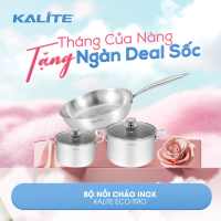 Kalite Eco Trio gồm 2 nồi (18 cm 20 cm) và 1 chảo 24 cm inox 304 liền khối truyền nhiệt đều hiệu suất bắt từ 98% dùng mọi loại bếp không bong tróc dễ vệ sinh an toàn với máy rửa bát và dụng cụ kim loại.