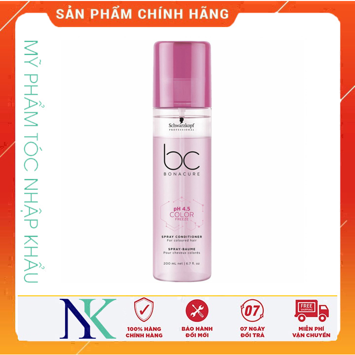 [Hcm]Xịt Dưỡng Dưỡng Màu Bc Color Freeze Spray 200Ml