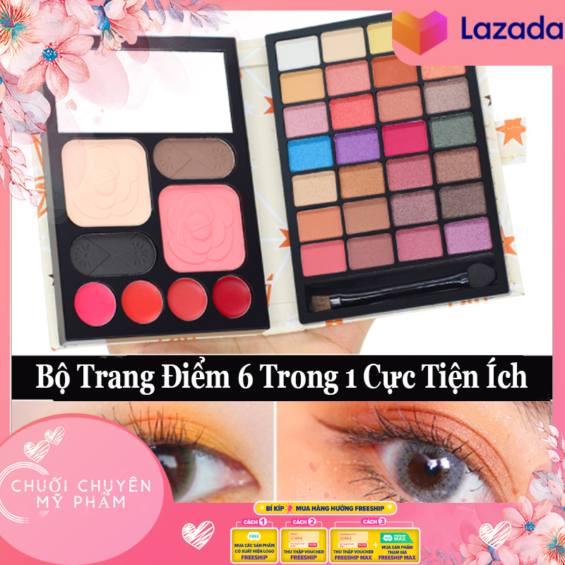 [Hcm]Bộ Trang Điểm Dạng Ví Nội Địa Chính Hãng Kèm Gương | Set Kit Bóp Phấn Trang Điểm Cầm Tay Anylady 6 In 1 Cô Gái Và Nàng Tiên Cá