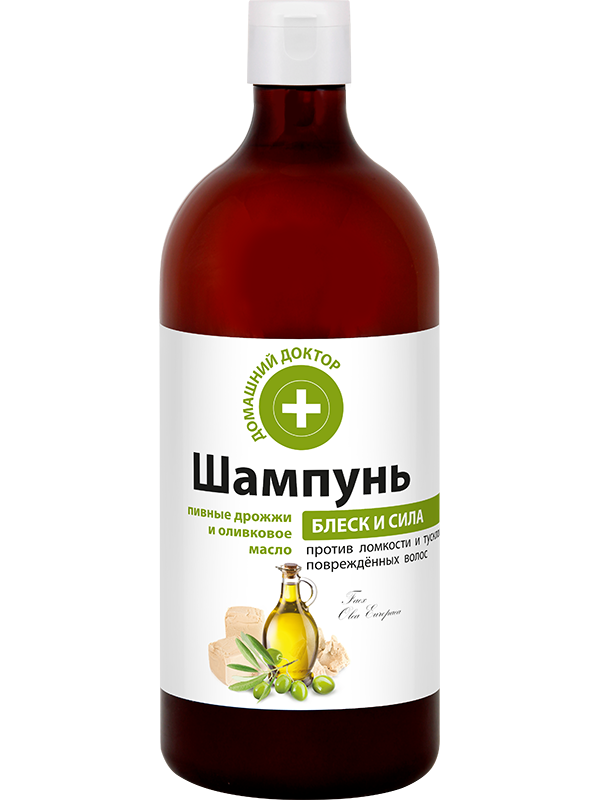 Dầu gội Óng mượt và chắc khỏe Domashnij Doctor Men bia và Dầu ô liu 1000ml