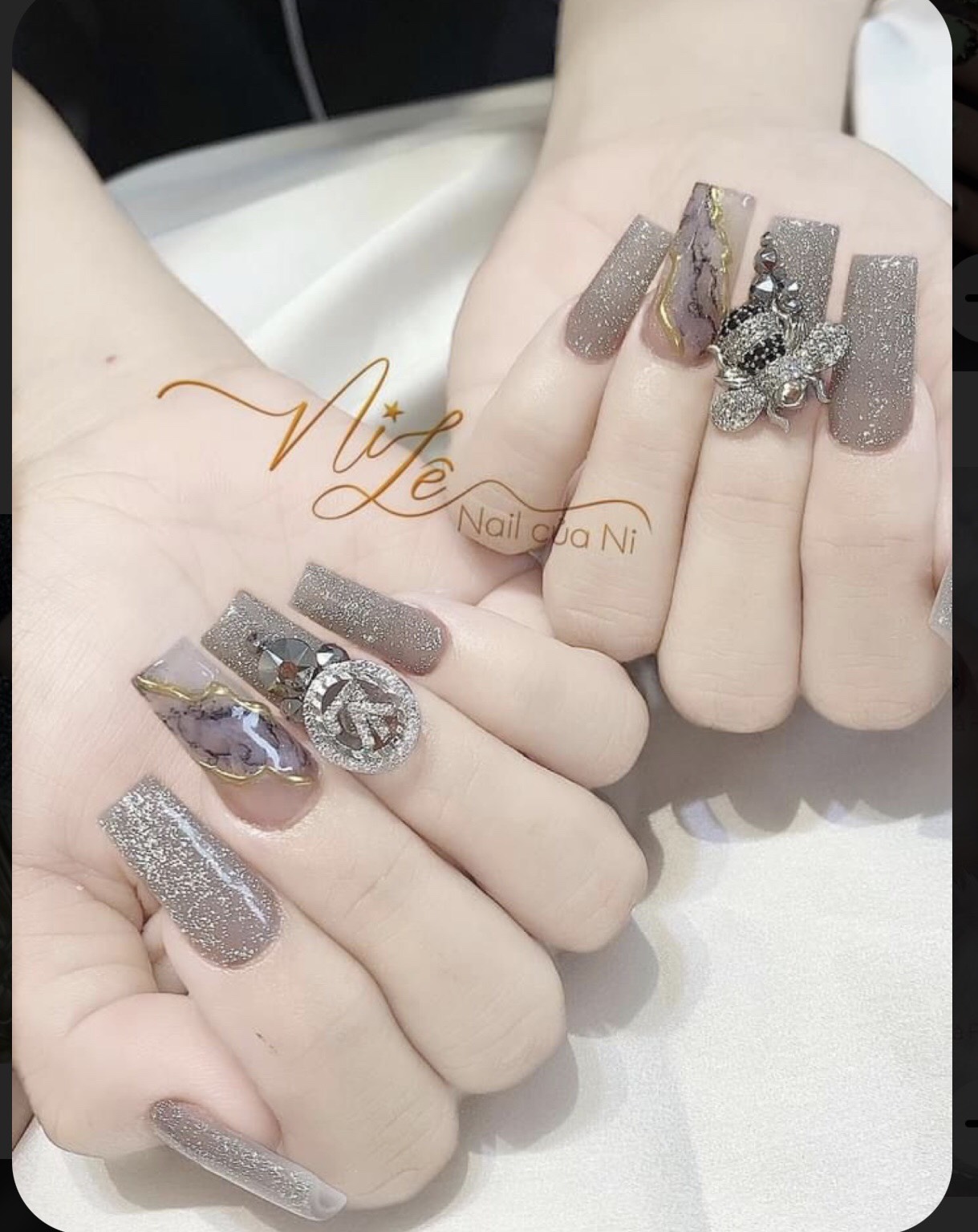 (FREESHIP +QUÀ TẶNG) Móng tay giả giá rẻ/ nail thiết kế/ nailbox/ Móng úp tay/ móng tay giả màu thạch nude/ móng giả đính đá