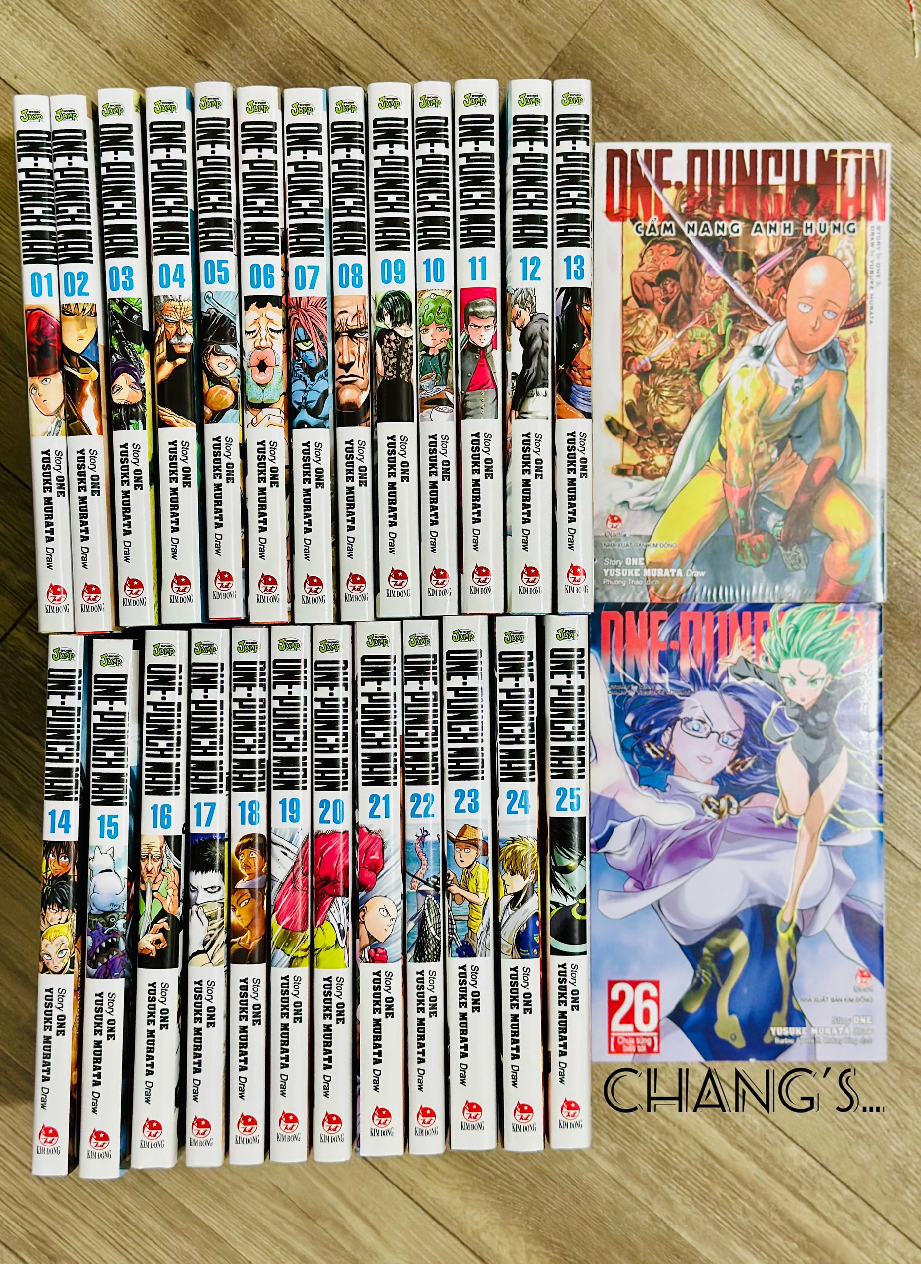 Truyện tranh One Punch Man full 27 tập + cẩm nang anh hùng + Tờ phát hành (Số lượng có hạn) - Chang 