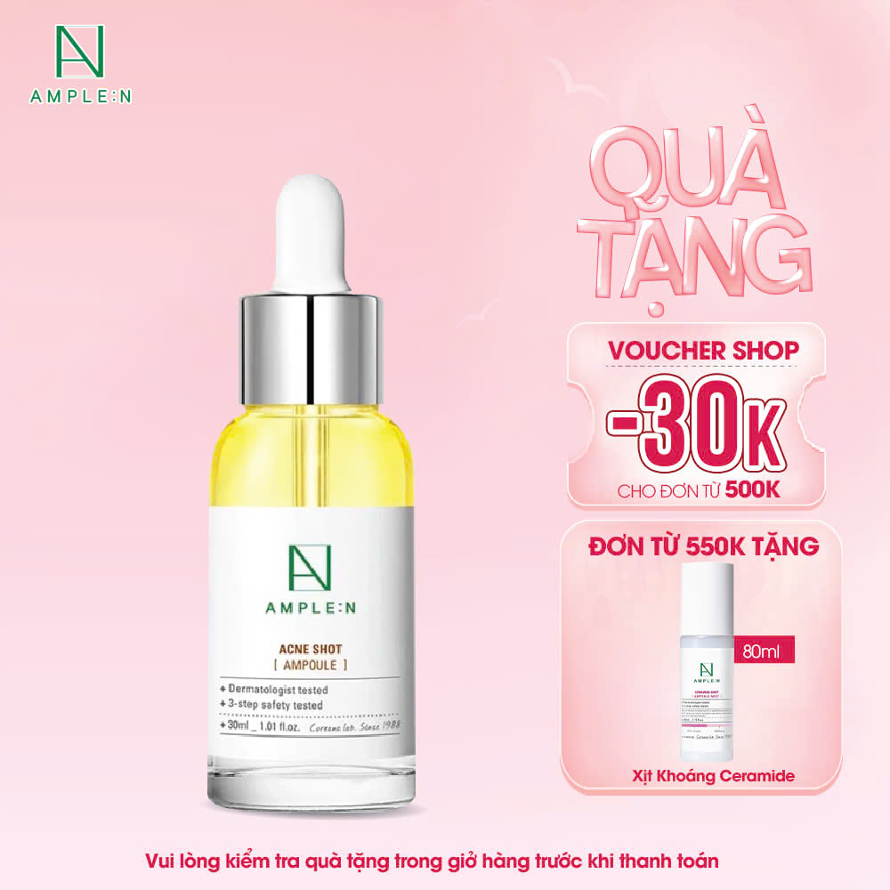 Tinh Chất Dưỡng Da Ngừa Mụn AMPLE:N Acne Shot Ampoule 30ml