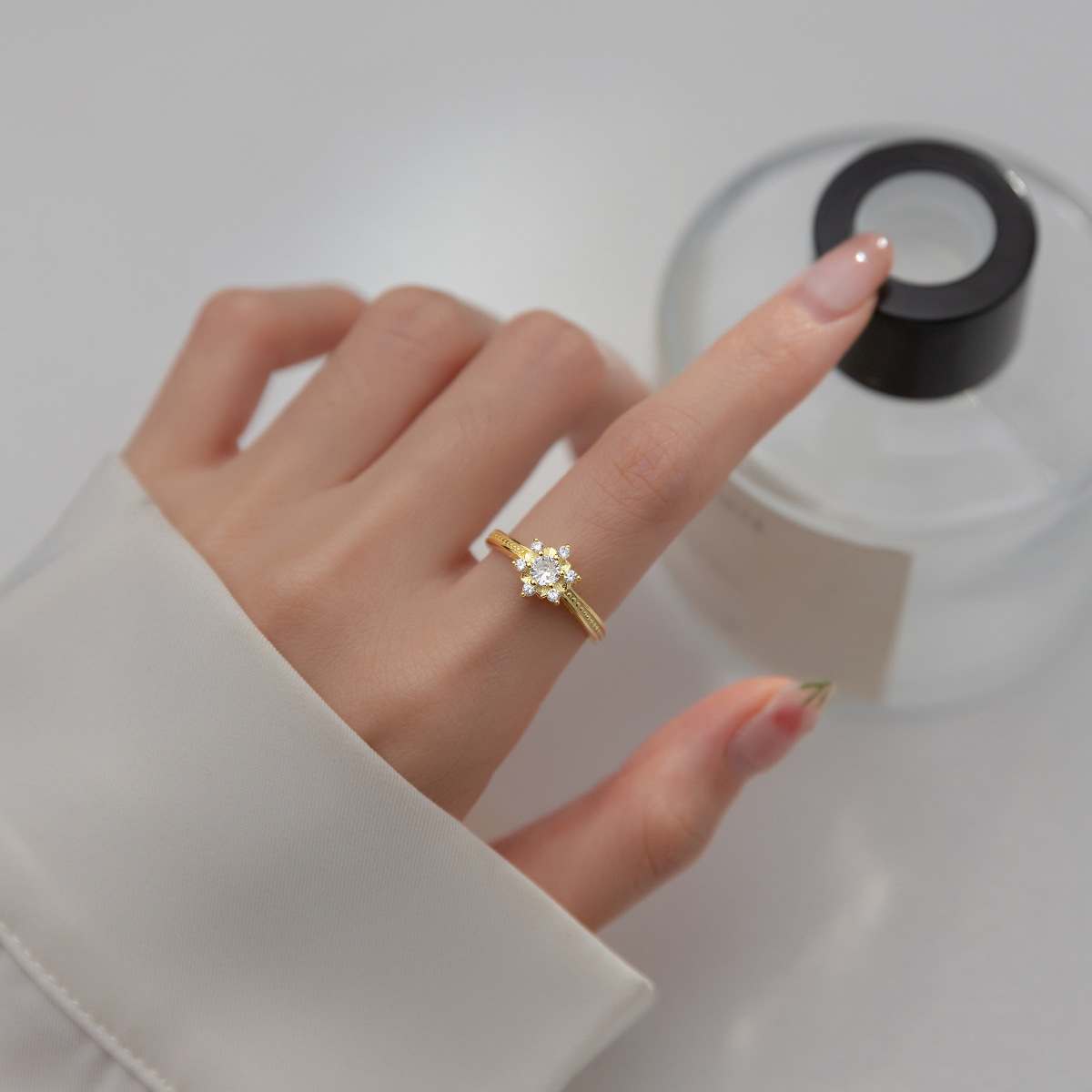 Nhẫn Bạc Nữ đính đá kim cương nhân tạo nhẫn Bạc Nữ đính đá hạt to cao cấp - N2719 - Bảo Ngọc Jewelry
