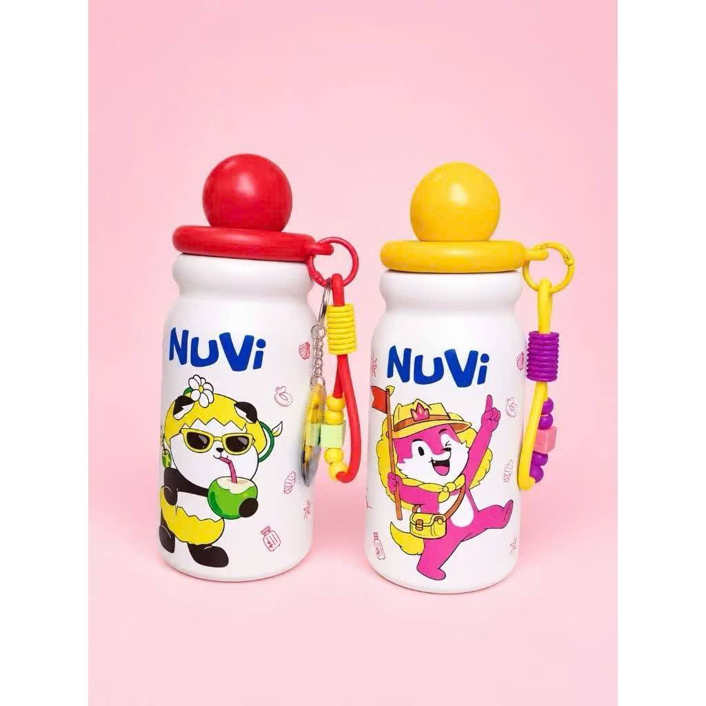 BÌNH GIỮ NHIỆT NuVi SIÊU SAO 420ml inox 316 kèm móc khóa Quang Hùng masterD - quà tặng Nutifood