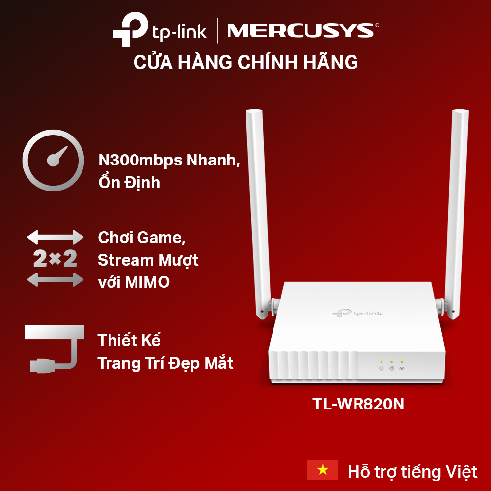 Bộ Phát Wifi TP-Link TL-WR820N Chuẩn N 300Mbps