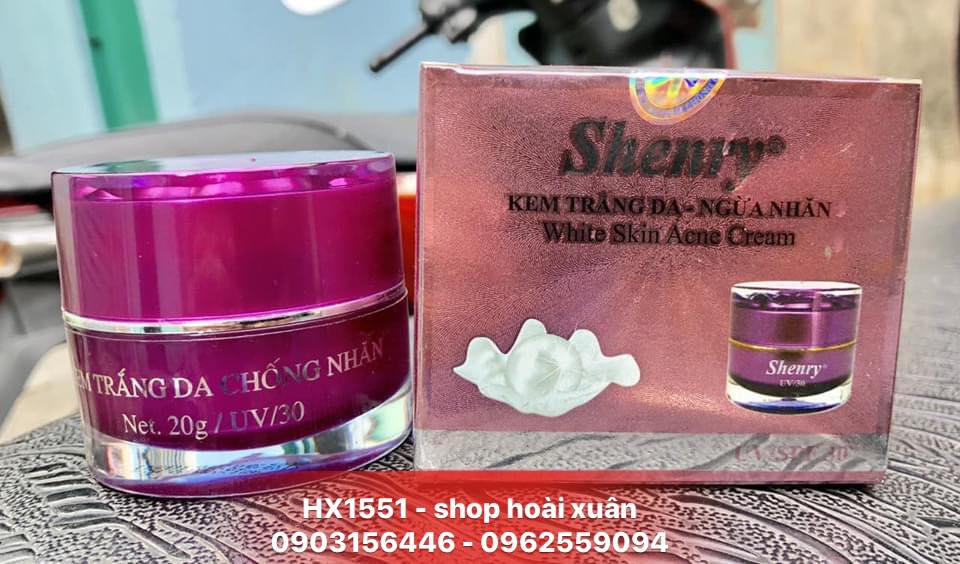 [Hcm]Kem Dưỡng Trắng Da - Ngừa Nhăn Shenry Ngọc Trai White Skin Acne Cream Uv30 20Gr - Hx1551 - Mỹ Phẩm Hân Vy - Làm Đẹp / Chăm Sóc Da Mặt / Dưỡng Da & Serum