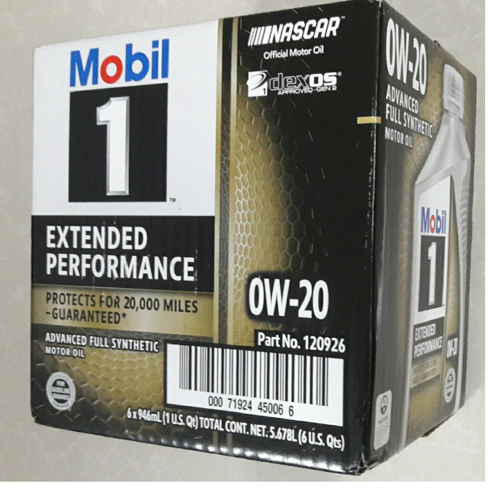 [HCM]Thùng 6 chai Dầu nhờn động cơ đốt trong Mobil 1 0W20 EP 946ml - Dầu nhớt Mobil nhập khẩu Mỹ