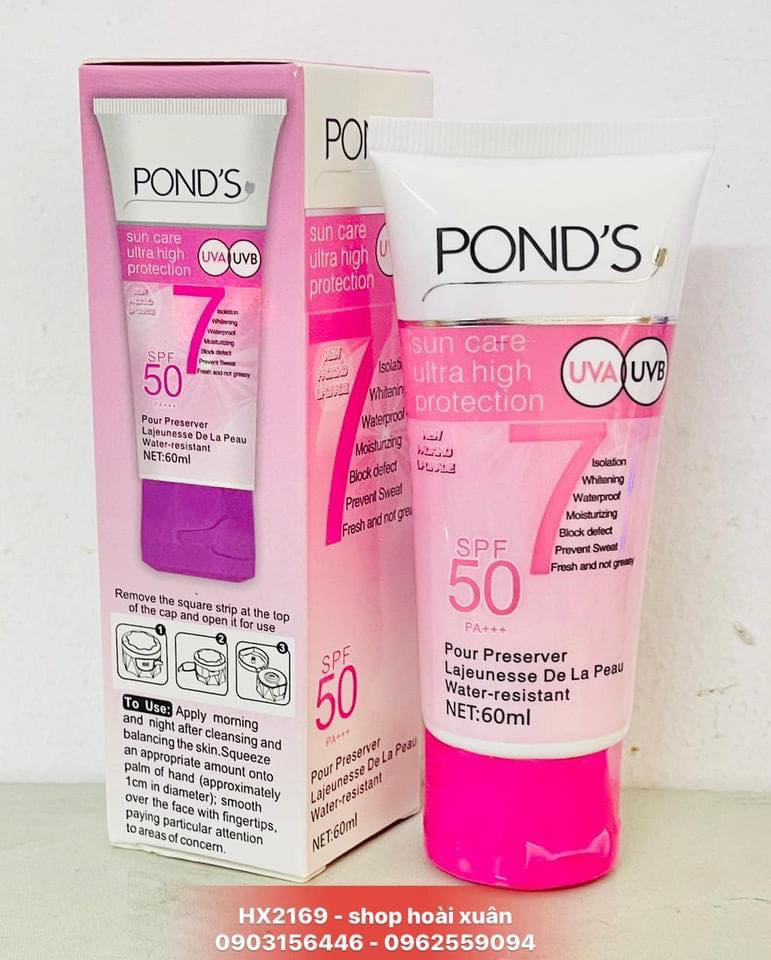 Kem Chống Nắng PONDS dưỡng trắng da mặt – chống nắng toàn diện không nhờn rích trên da 7in1 – sun blocking cream – HX2169 Kem Chống Nắng PONDS dưỡng trắng da mặt – chống nắng toàn diện không nhờn rích trên da 7in1 – sun blocking cream – HX2169