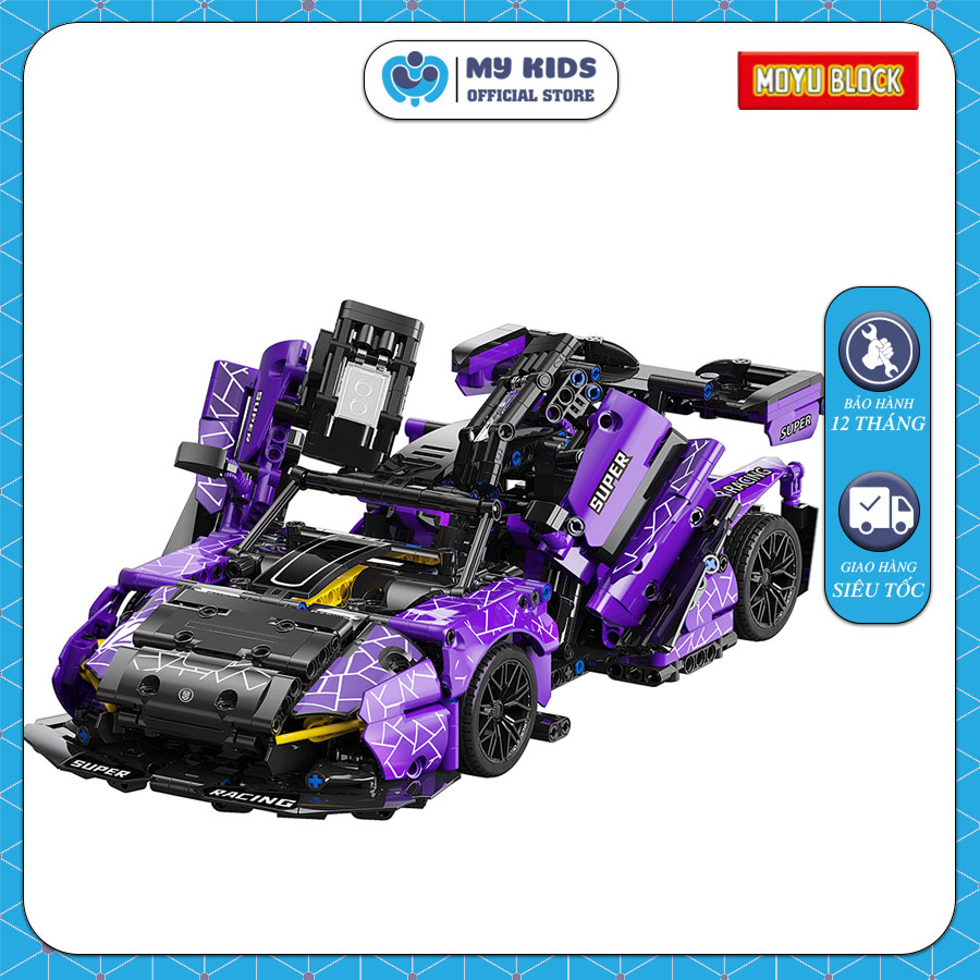 1227 Miếng Ghép | Đồ Chơi Lắp Ráp LEGO Siêu Xe McLaren Senna Màu Tím Limited - MOYU 88314