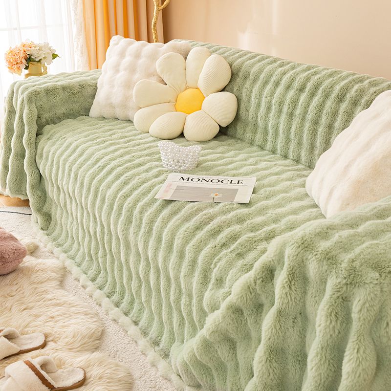Thỏ sang trọng bọc ghế Sofa dày ấm áp đệm Sofa mùa thu đông bọc ghế Sofa chống mèo chân không lông Sofa chăn đệm
