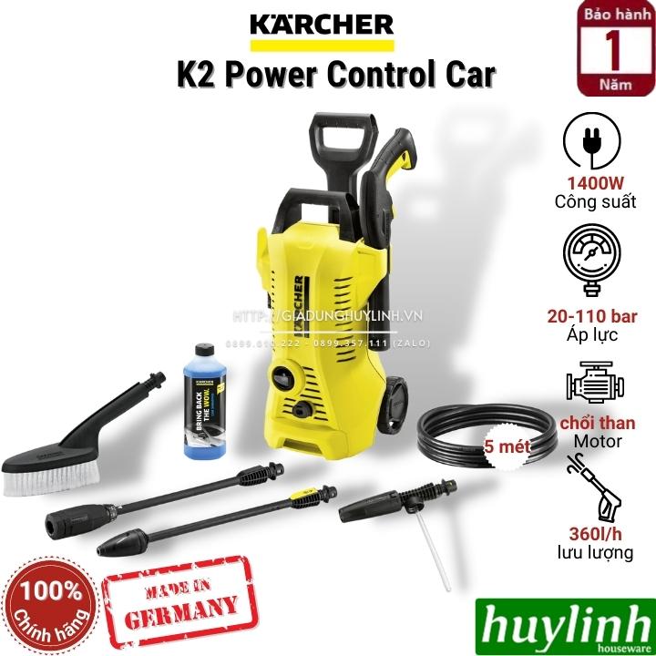 Máy rửa xe áp lực cao Karcher K2 Full Control - Vàng đen, 1400W, 4.3kg