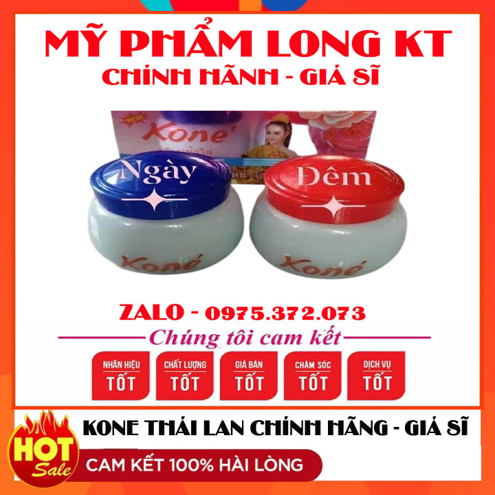 [Chuẩn Thái Lan - Kone - Giá Sĩ ] Bộ Đôi Kem Dưỡng Trắng Mịn & Bảo Vệ Da Toàn Diện Ngày&Đêm Kone Kem Kone’ Cặp (Ngày Và Đêm) - Nám Tàn Nhang Kết Hợp Làm Trắng Da - Không Bắt Nắng Do Có Thành Phần Chống Nắng Trong Sản Phẩm