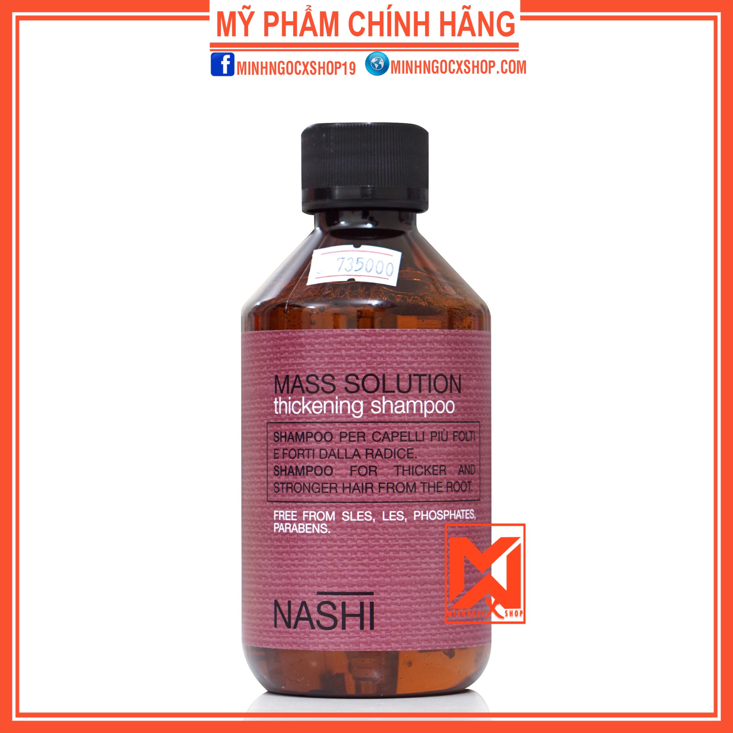 Dầu Gội Dành Cho Tóc Mỏng Rụng Hư Tổn Nashi Argan Mass Solution 250Ml