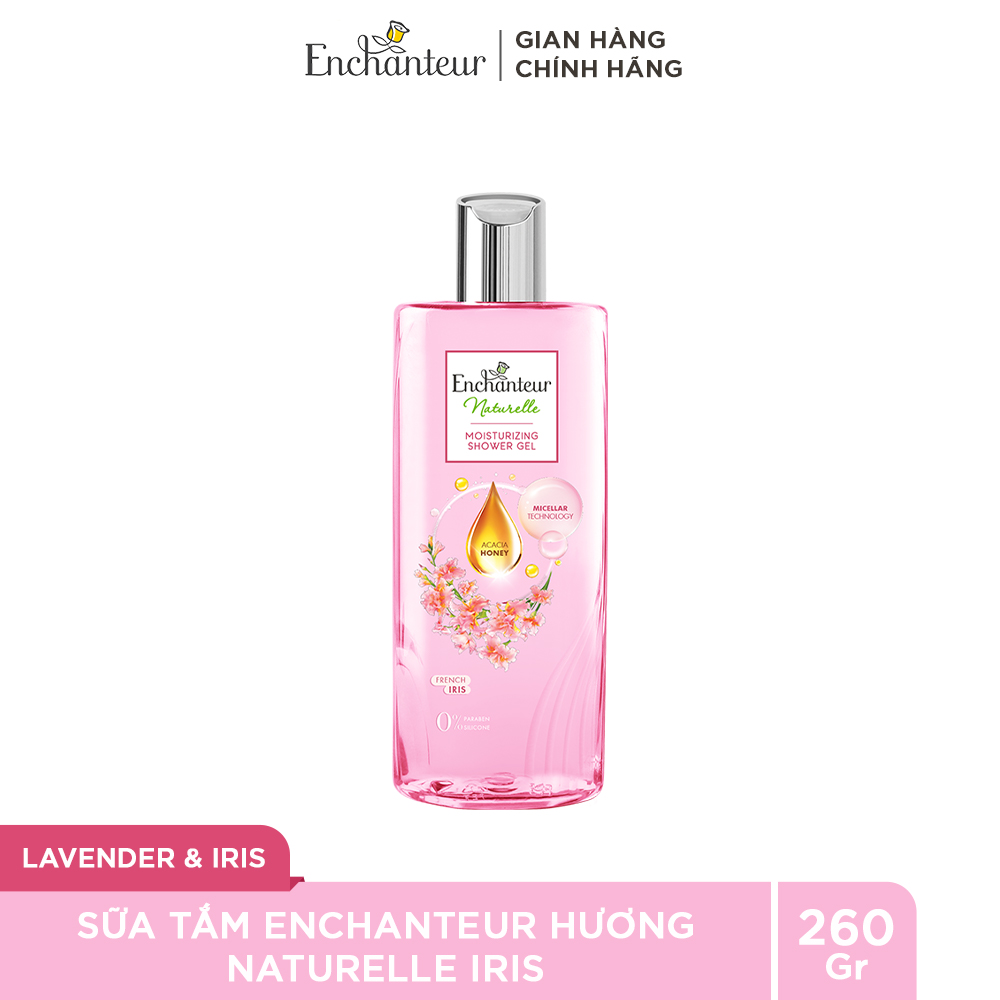 Sữa tắm dưỡng da thiên nhiên Enchanteur Naturelle hương hoa Iris 260gr