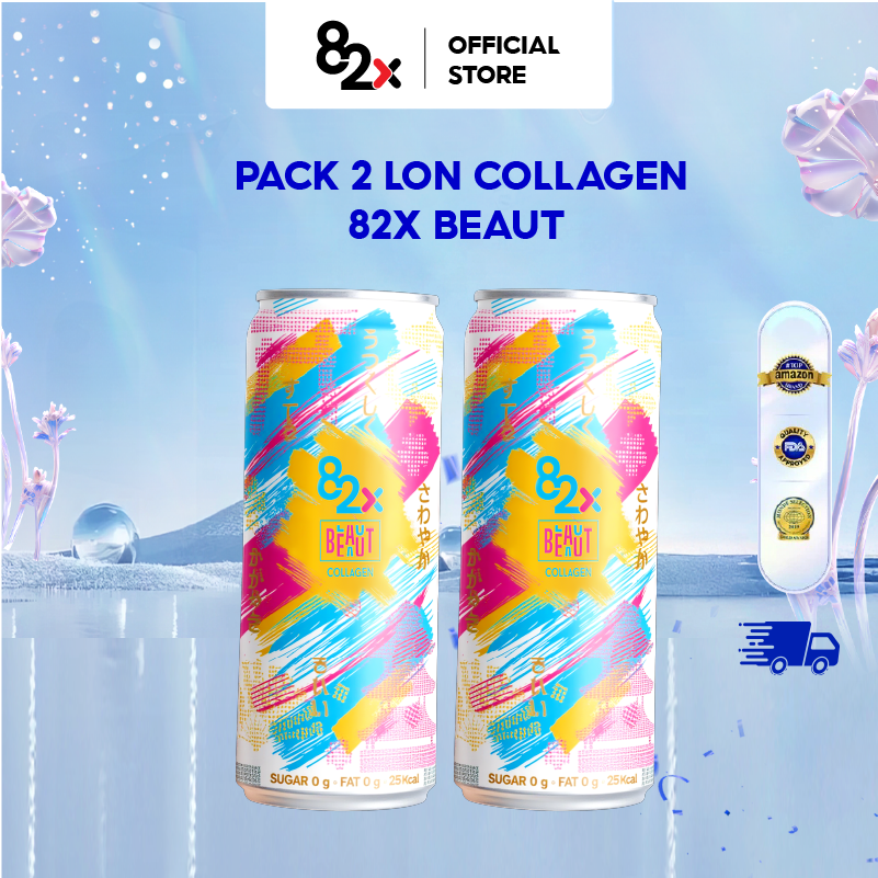 [Pack 2 Lon] Thực phẩm bổ sung Collagen beauty drink 500 miligram miixed with Vitamin C 70 miligram 
