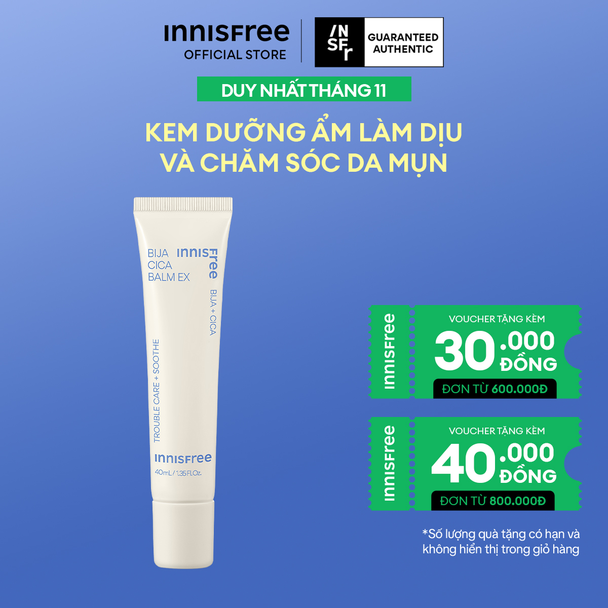 Sáp dưỡng làm dịu da INNISFREE Bija Cica Balm EX