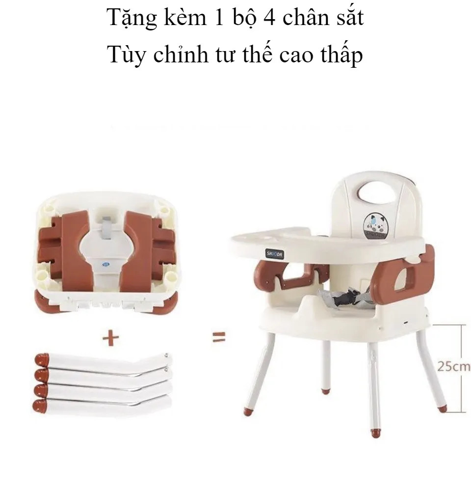 Ghế Ăn Dặm Cho Bé Có Thể Điều Chỉnh Độ Cao Dây Đai An Toàn Và Có Thể Gấp Gọn