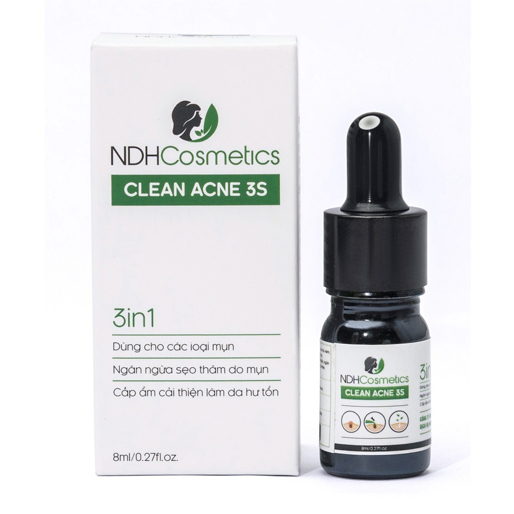 Clean Acne 3S - Ngăn Ngừa Sẹo Thâm Do Mụn Giúp Da Sáng Khỏe Mịn Màng Và Mềm Mại