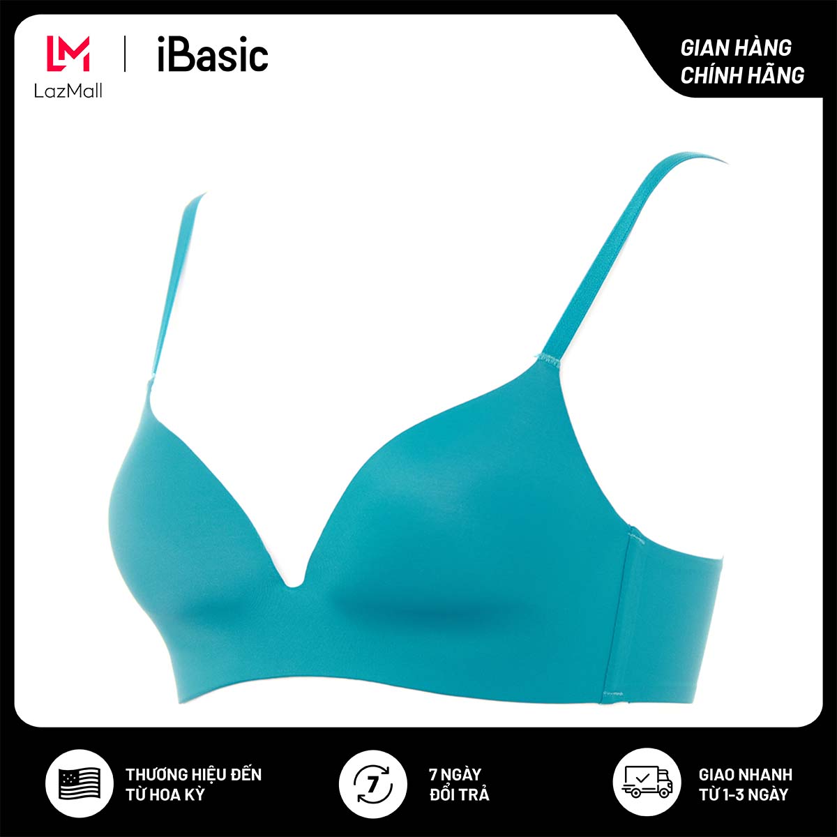 Áo ngực không mút iBasic bonding không đường may cup T-shirt BRAW034