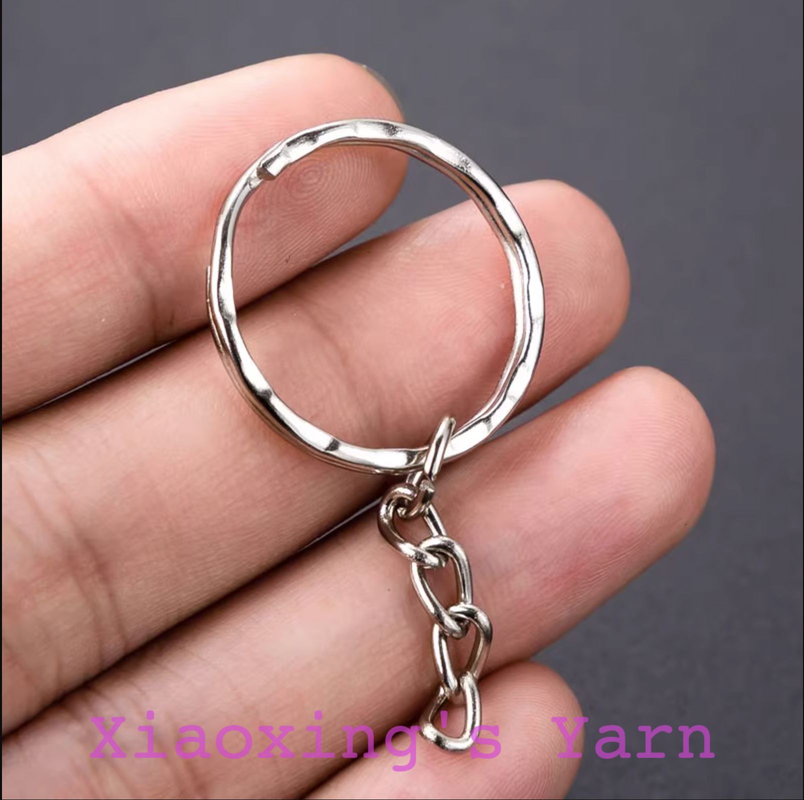 Túi 10 móc khoá khoen tròn cao cấp làm thủ công DIY gắn thú bông treo chìa khoá đan móc len | Xiaoxings Yarn
