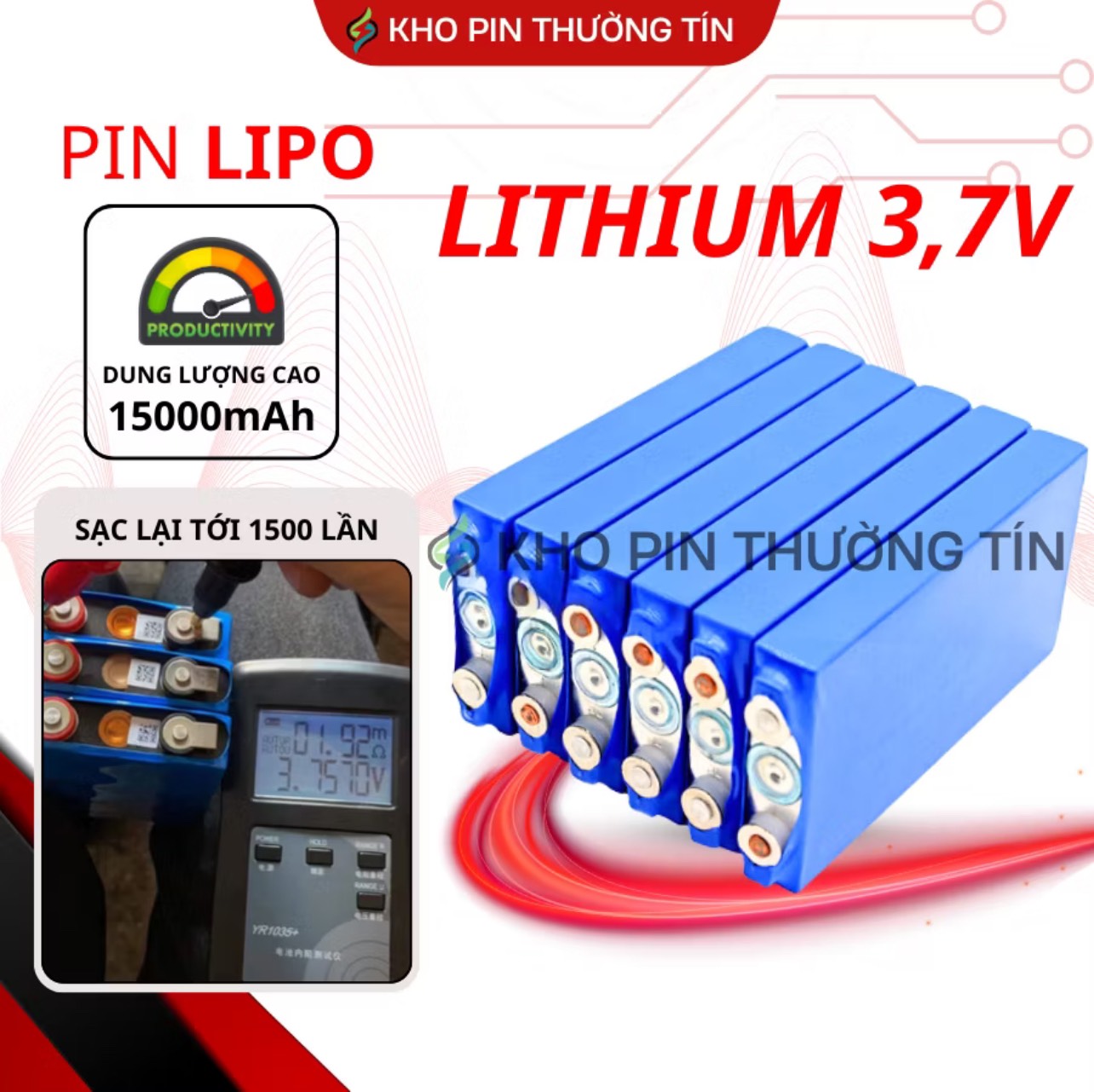 Pin Lipo Lithium 37v _ 15Ah Chuẩn Dung Lượng Dòng Xả Cao Pin Xe Đạp Điện Năng Lượng Mặt Trời.