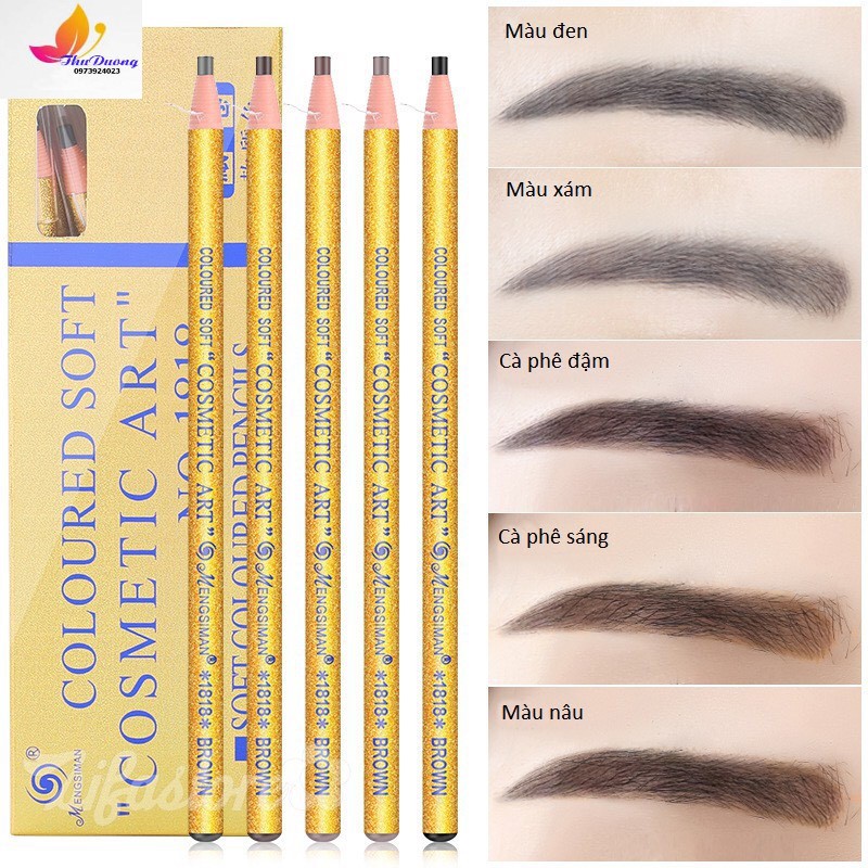 Chì xé kẻ chân mày Mengsiman màu vàng lấp lánh siêu xinh