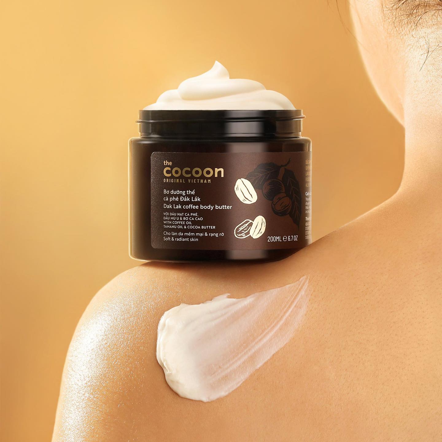 Bơ dưỡng thể body cà phê Cocoon cấp ẩm làm mềm da