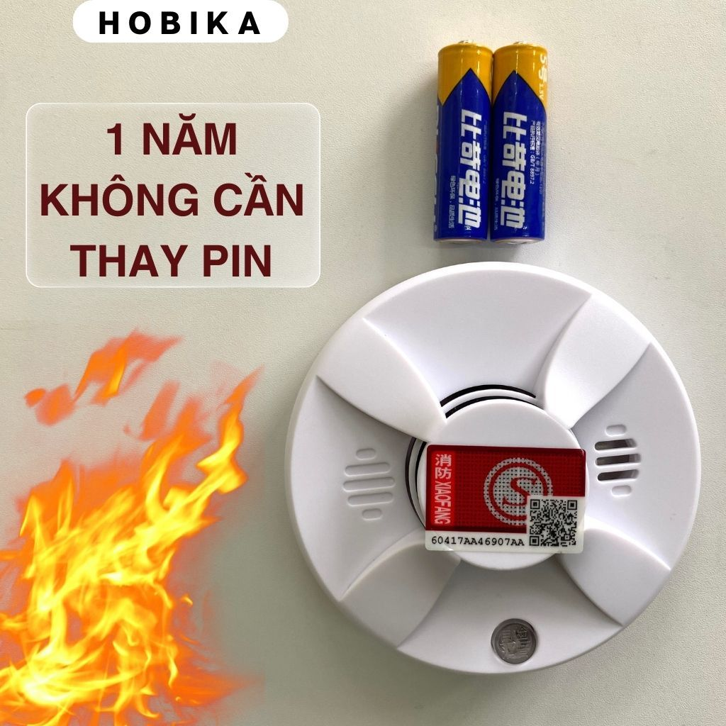 Chuông báo cháy báo khói không dây báo cháy tự động cảm biến khói dùng pin độ nhạy caocòi báo cháy đ