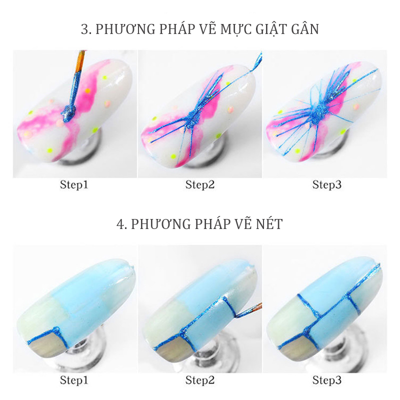 5ml sáng tạo nghệ thuật móng tay nhện chải móng tay chải DIY point-to-line sơn UV gel làm móng công cụ