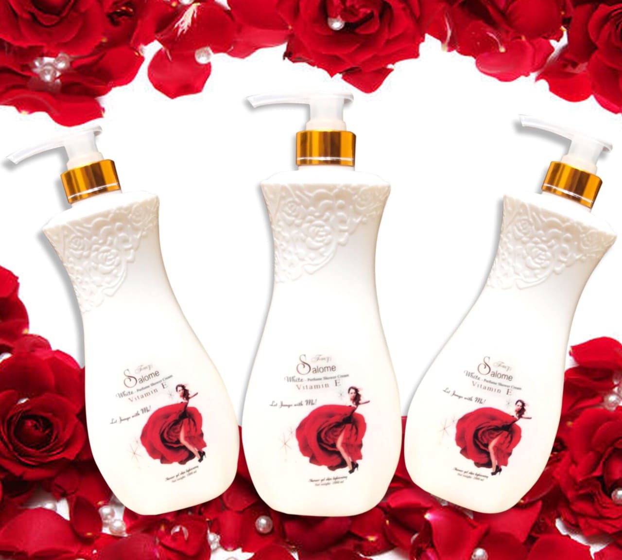 [HCM]Sữa Tắm Salome Hương Hoa Hồng Da Trắng Hồng Rạng Ngời CHAI 1 LÍT