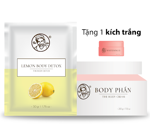 [Hcm]Combo Body Phấn Và Lemon Detox - Bộ Đôi Dưỡng Trắng