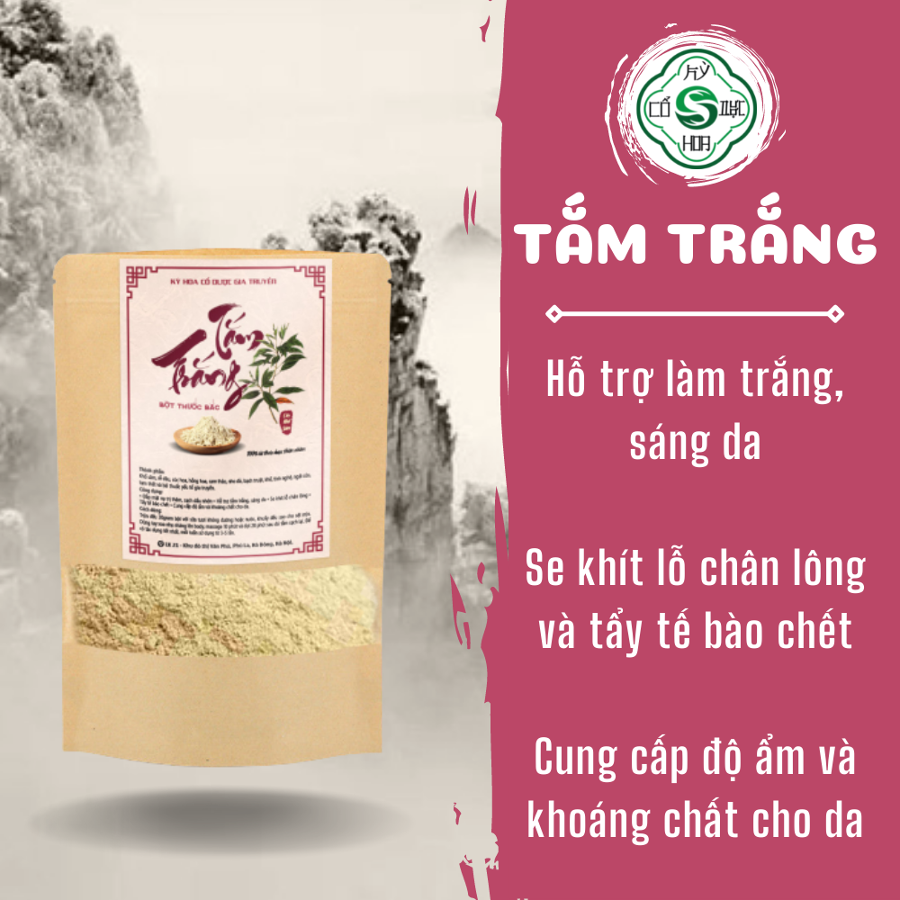 Tắm Trắng Toàn Thân Cổ Dược Kỳ Hoa - Cho Da Trắng Sáng Tẩy Da Chết Se Khít Lỗ Chân Lông Cung Cấp Dưỡng Chất Cần Thiết Cho Làn Da