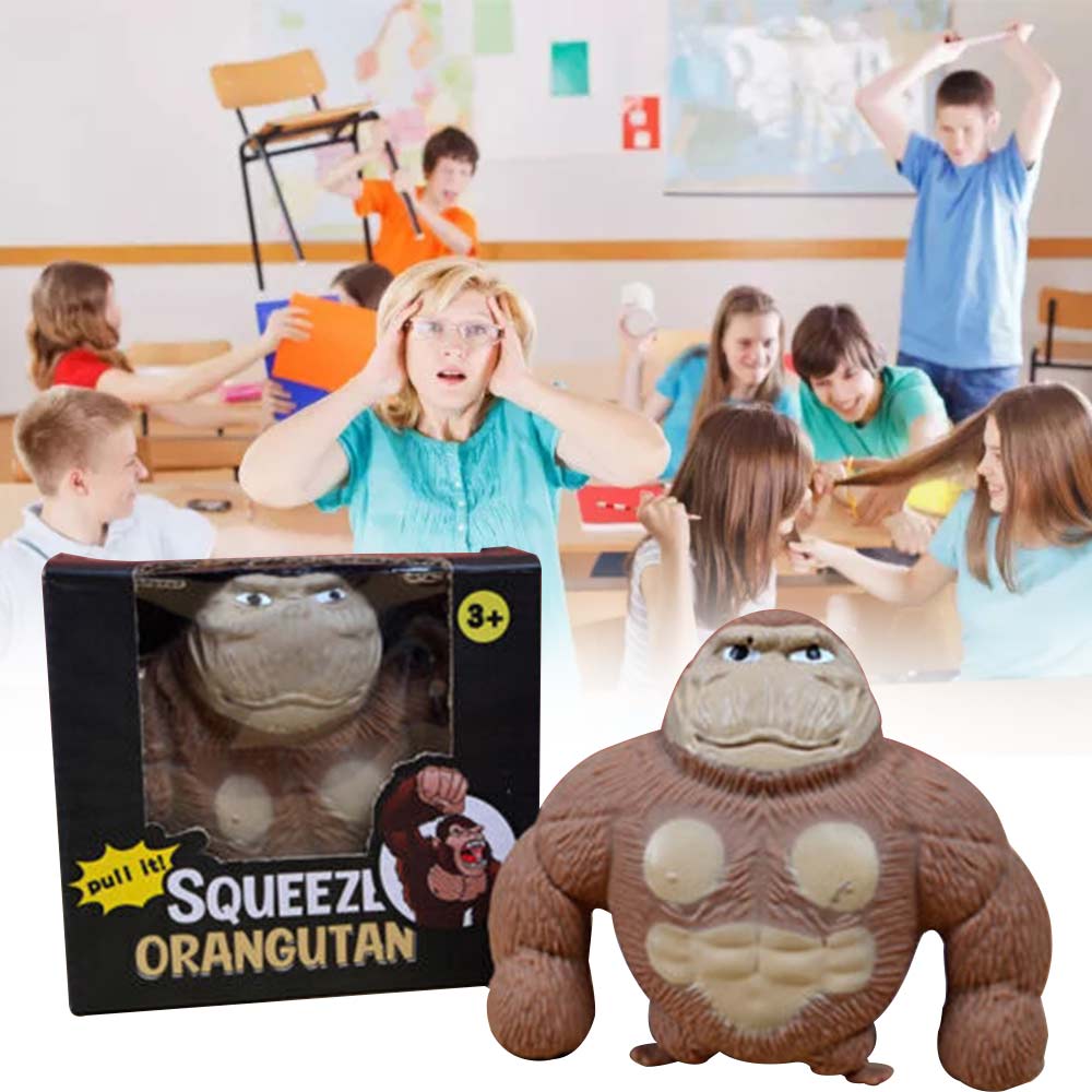 Simulation Gorilla Ape Stretchy Squishy Antistress Squeeze Elastic Monkey Toy