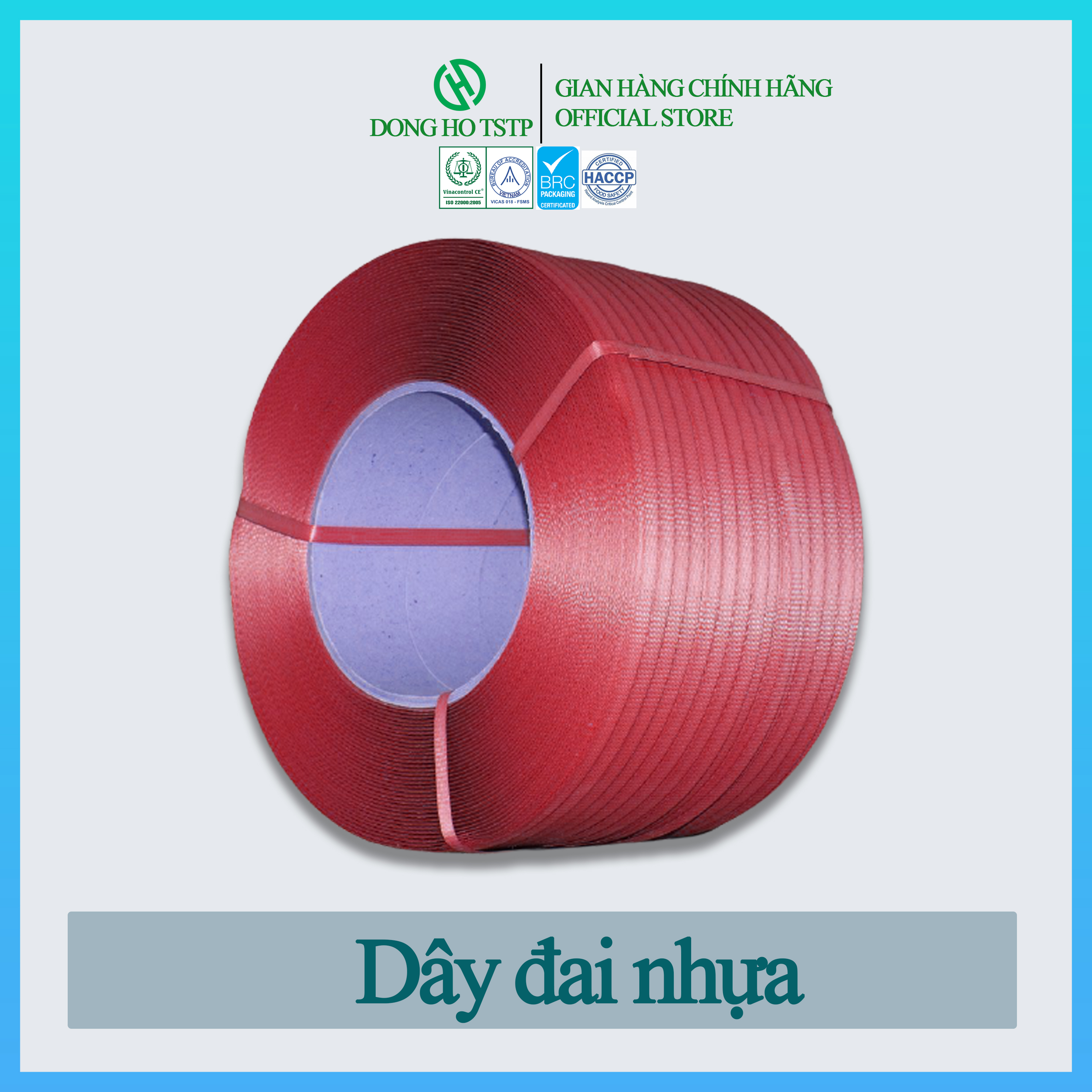 Dây đai nhựa PP dùng để buộc kiện hàng đóng hàng container đan giỏ cuộn 12 kg dài 2500m loại 2 nhạt màu - Hàng chính hãng
