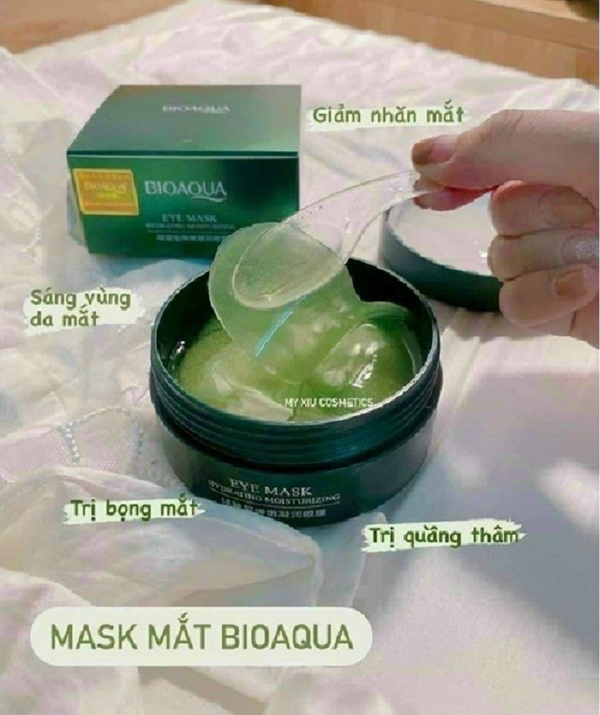 Hộp 60 Miếng Mặt Nạ Mắt Bioaqua Chiết Xuất Rong Biển Đậu Xanh Dưỡng Vùng Da Mắt Trắng Mịn Giảm Quầng Thâm Giảm Vết Nhăn
