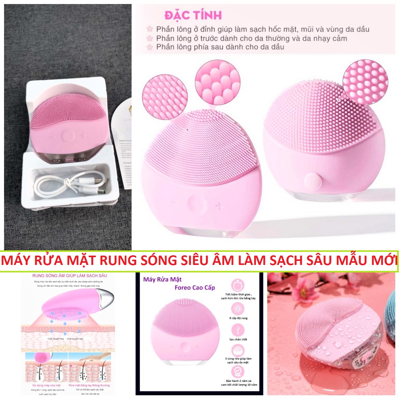 Máy Rửa Mặt Foreo Luna Mini 2 Máy Rung Cầm Tay Làm Sạch Sâu Dưới Da Mặt Xe Khít Lỗ Chân Lông Op Cách Rửa Mặt Sạch Mụn