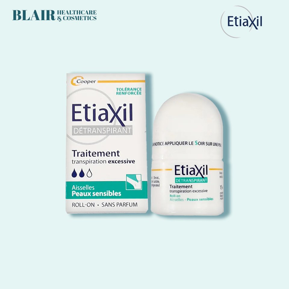 [Mẫu Mới] Lăn Khử Mùi Hỗ Trợ Đặc Trị Etiaxil Detranspirant Traitement Aisselles 15Ml - Xanh Da Nhạy Cảm