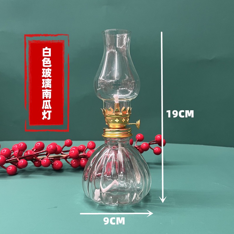 Đèn Dầu Bí 003 Bằng Thủy Tinh mẫu - phật giáo tường thuận
