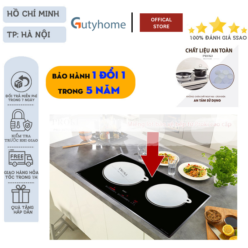 Miếng lót bếp từ công nghệ Nhật Bản miếng lót silicon chống trầy xước mặt bếp từ chuyển nhiệt chống 